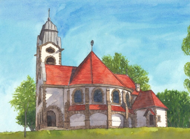 Kaplička - kostel U Obrázku, Liberec, A4, 2022-04-22