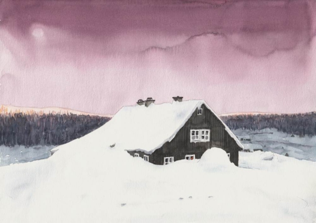 Jizerka pod sněhem, A4, 2024-11-16