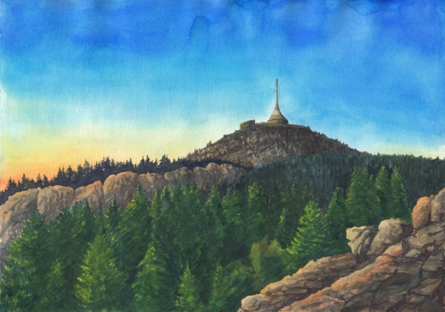 Ještěd od Vířivých kamenů, A4, 2025-06-06